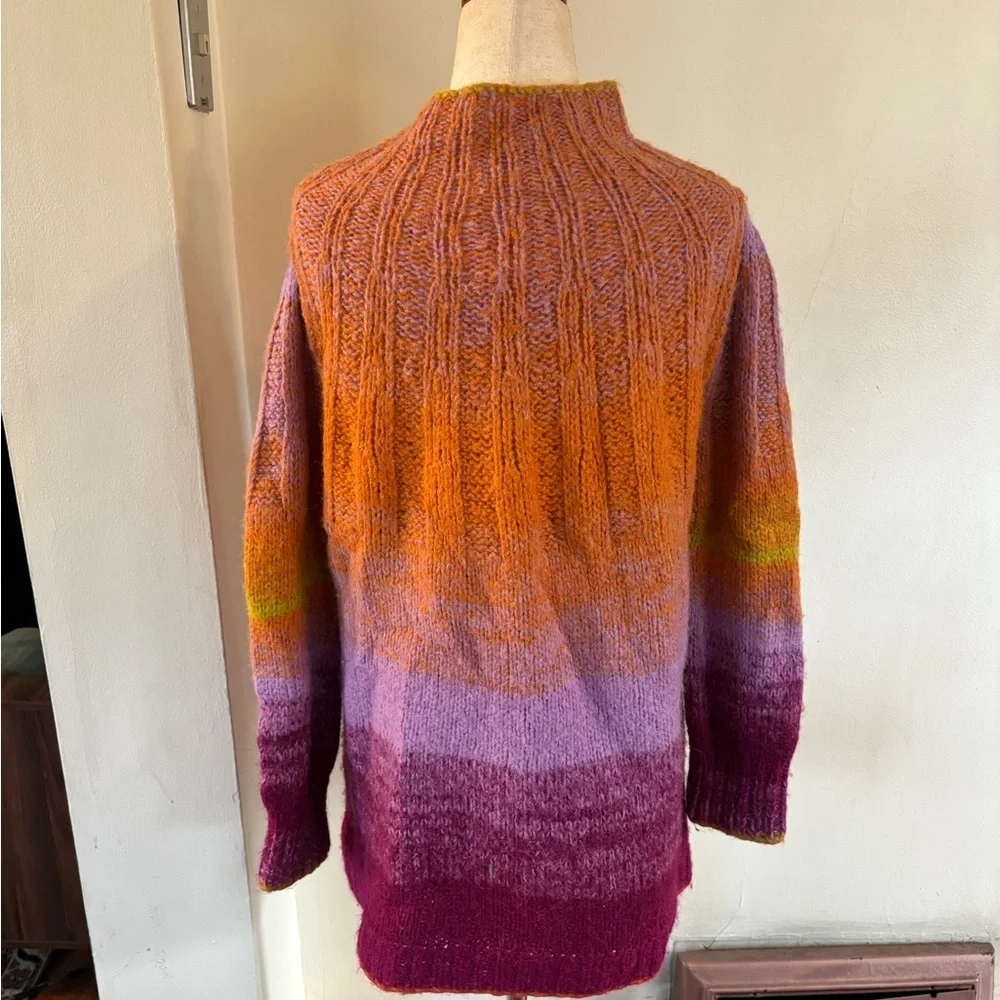 Anthropologie Knit Wool Alpaca Blend Long Sleeve Relaxed Fit Pullover Sweater - Picture 5 of 7